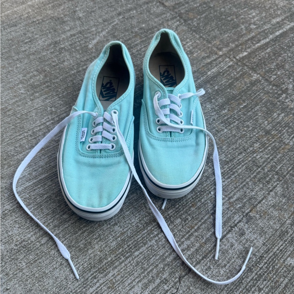Vans Blue Canvas Sneakers Low-Top Casual